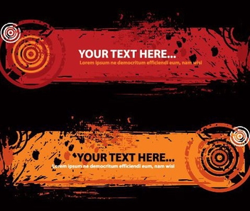 Grungy Style Banners - Free vector #216883