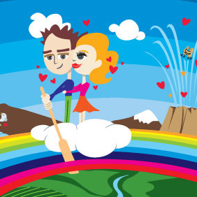 The Magic Of Being In Love - vector gratuit #217223 