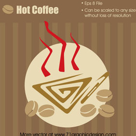 Hot Coffee Graphic - vector gratuit #217413 