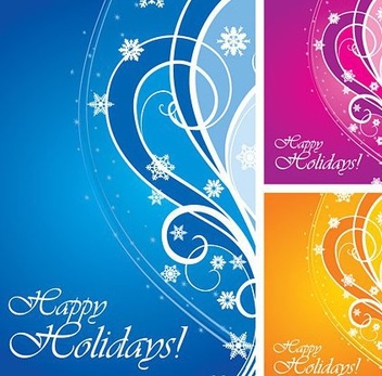 Happy Holidays Card - Free vector #217733