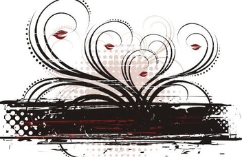 Black and Red Frame - Free vector #218223