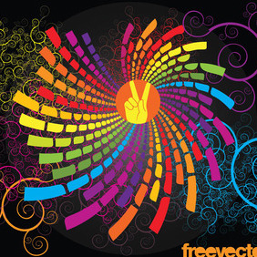 Colorful Scroll Graphics - Free vector #218833