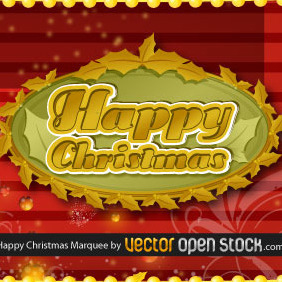 Happy Christmas Frame - vector gratuit #219143 