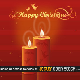 Shining Christmas Candles - vector gratuit #219193 