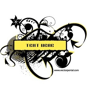 Abstract Grunge Vector With Text Banner - Free vector #219203