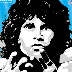 Jim Morrison - vector #220123 gratis