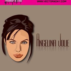 Angelina Jolie Face - Free vector #221083