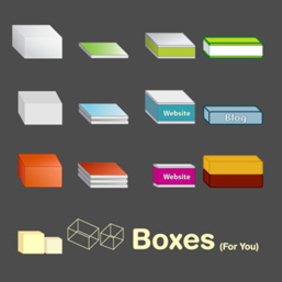 Vector Boxes (variety) - Free - vector gratuit #222333 