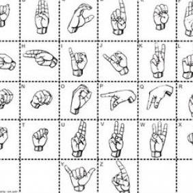 Sign Language Vector Expression - Free vector #223343