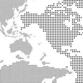 Dotted World Map - vector gratuit #223573 
