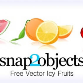 3 Free Vector Icy Fruits - Free vector #223823