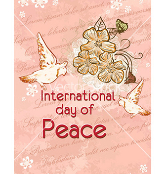 Free international day of peace with flowers vector - vector #224503 gratis