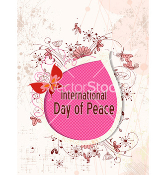 Free international day of peace with doodle frame vector - vector gratuit #225823 