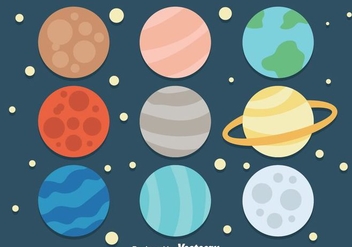 Cartoon Planet Icons - vector gratuit #273343 