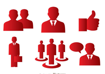 Man Red Icons - vector gratuit #273393 