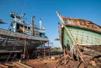 Old Shipping boats - Free image #273553