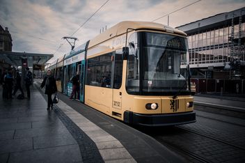 Tram in street of Dresden - image #273783 gratis