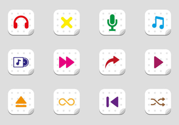 Free Music Play Icons Vector - vector #274153 gratis