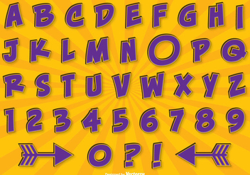 Comic Style Alphabet Set - vector #274363 gratis