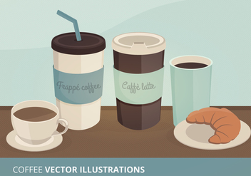 Coffee Vector Illustrations - vector gratuit #274423 