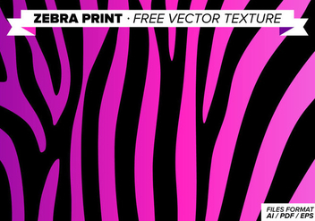 Zebra Print Free Vector Texture - vector gratuit #275223 