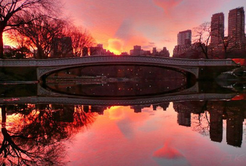 sunset at the rowing pond - бесплатный image #278383