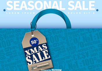 Seasonal sale advertising - vector gratuit #281053 