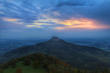 Hohenzollern castle, Germany, at sunset - бесплатный image #294833