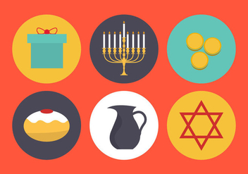 Vector Symbols of Hanukkah - Free vector #297703