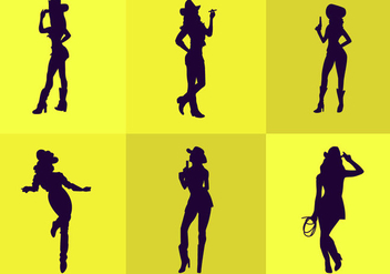 Cowgirl Silhouette - Free vector #297733