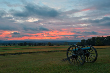 Gettysburg Cannon Sunset - HDR - image gratuit #301213 