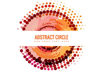 Abstract Halftone Circle Banner Vector - vector gratuit #301523 