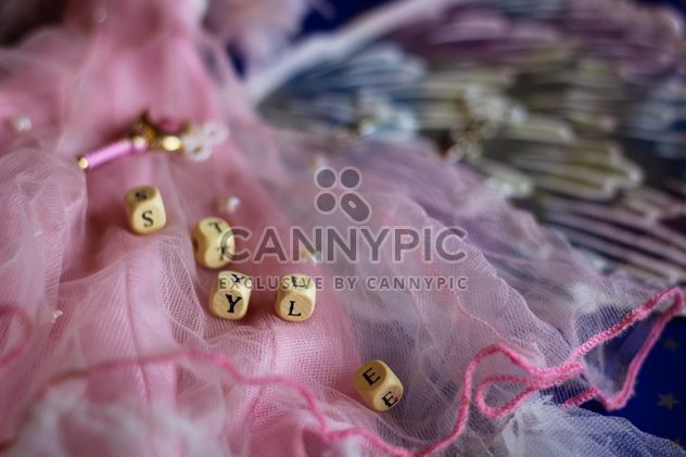 Pink decorated doll dress - image #302533 gratis