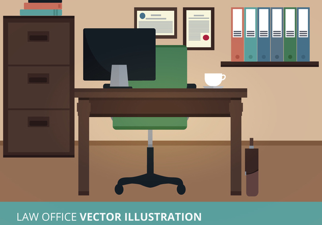 Law Office Vector Illustration - бесплатный vector #302593