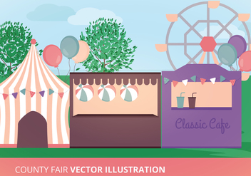 County Fair Vector Illustration - бесплатный vector #302603