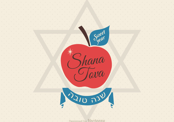 Free Shana Tova Greeting Card Vector - бесплатный vector #305483