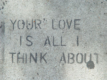 Sidewalk Stencil: Love is all I think about - Free image #307693