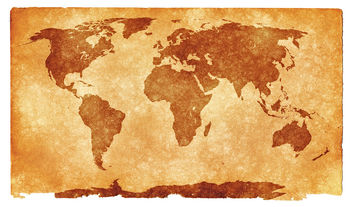 World Grunge Map - Sepia - Kostenloses image #323613