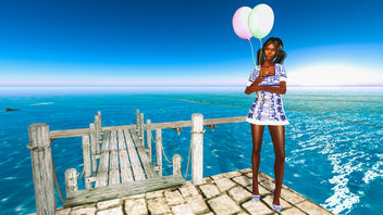 The girl and balloons: an afternoon kawaii - image #326083 gratis