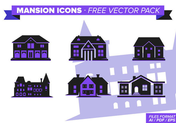 Mansion Icon s Free Vector Pack - vector gratuit #327913 