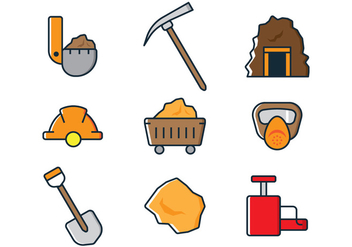 Mining Icons - Free vector #328743