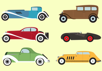 Vector Set of 1930s Vechicles - Free vector #329383