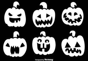 Halloween white pumpkins - vector gratuit #329793 