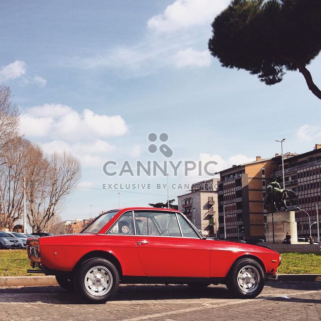 Old red Lancia car - image gratuit #332193 