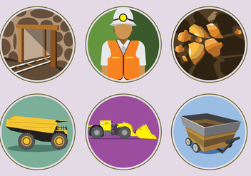 Gold Mine Icons - Free vector #332613