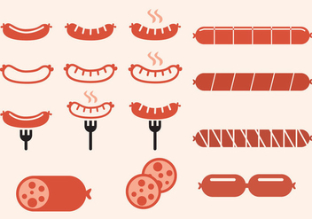 Sausage Icons - Kostenloses vector #332973