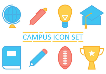 Campus Line Icons - vector #332993 gratis