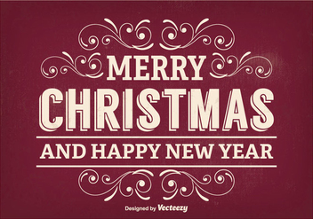 Retro Christmas Greeting Illustration - Kostenloses vector #336163