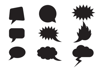 Free Speech Clouds Shapes Vector - Kostenloses vector #337093