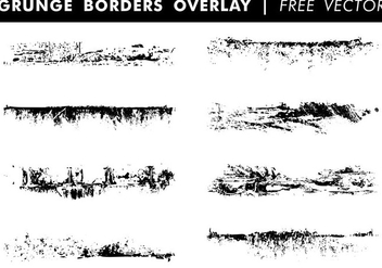 Grunge Borders Overlay Free Vector - бесплатный vector #337983